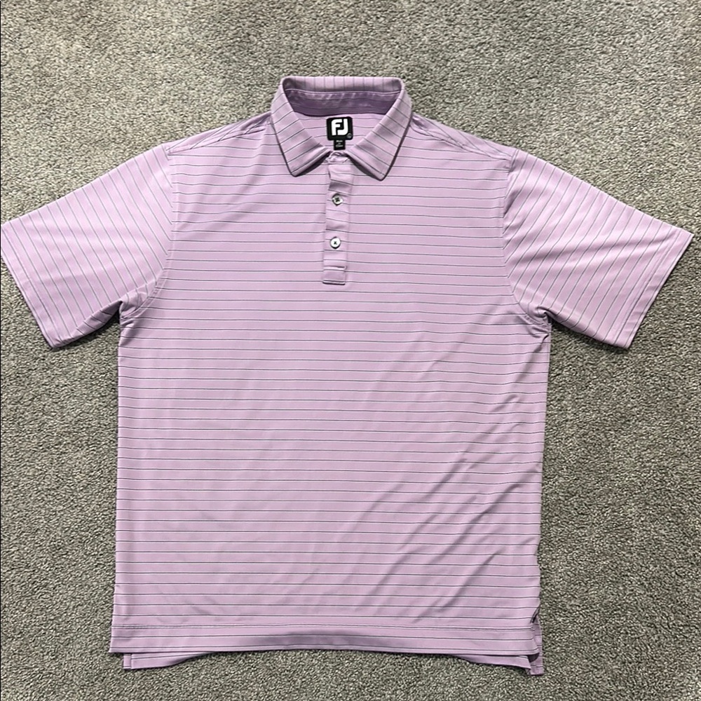FootJoy Men's Size L Lavender Striped Polo